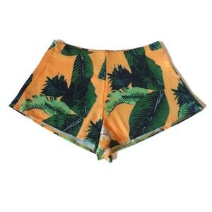 Floral Palm Tree High Waisted Shorts